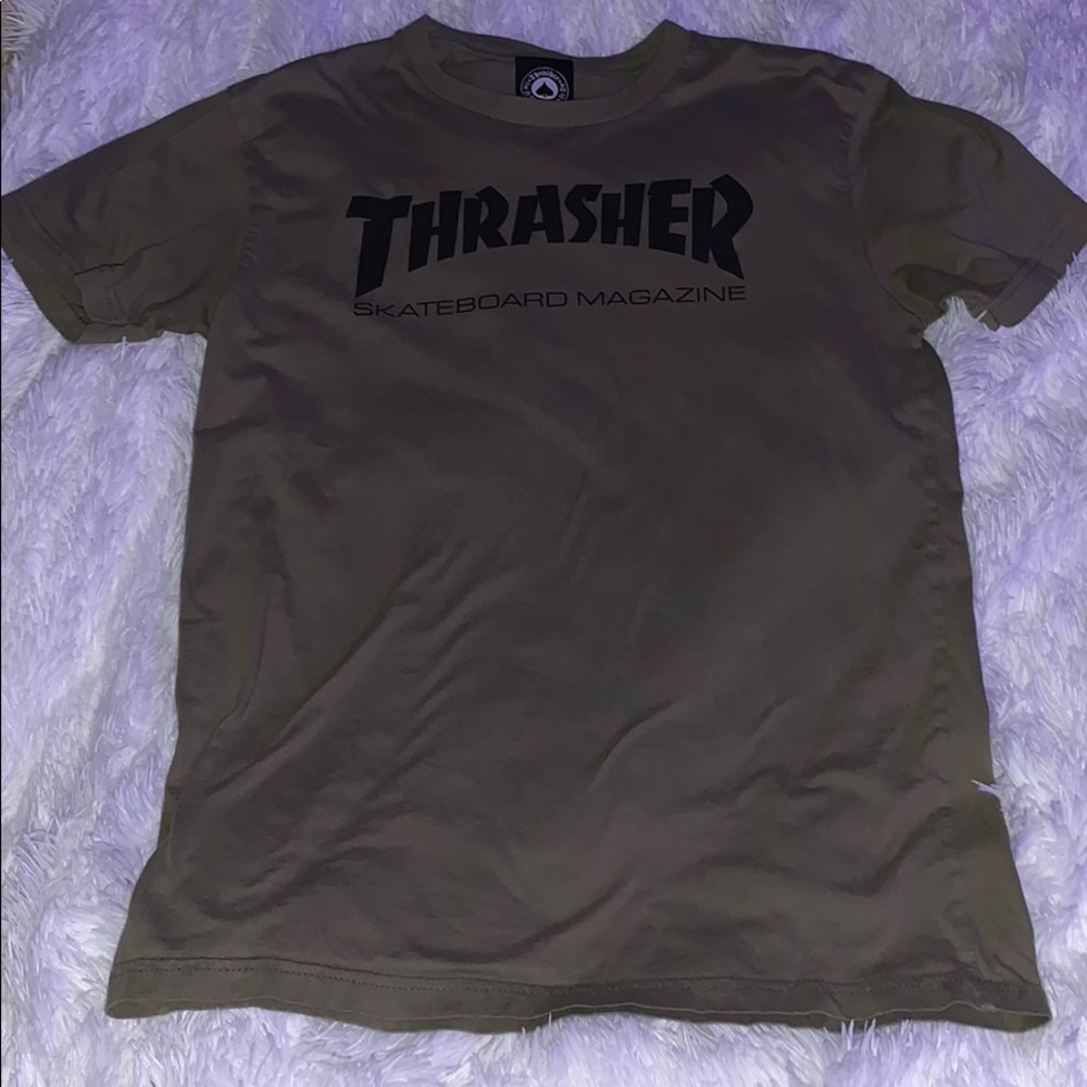 Thrasher navy green t shirt